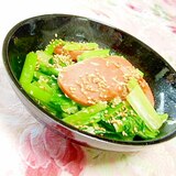 ❤お魚ハンバーグと小松菜のガリマヨ炒め❤